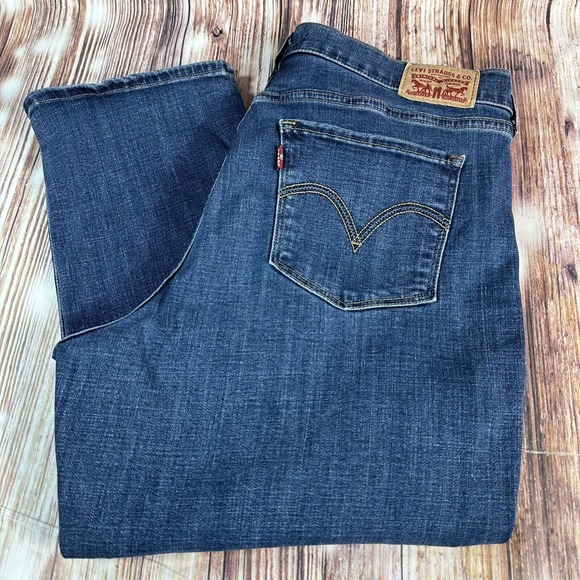 Levi's Denim - Levi's CLASSIC STRAIGHT Leg Womens Size 12 Short Blue Jeans Denim Pants 33x27